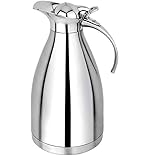 Cuisinox Stainless Steel Thermal Coffee Carafe, Vacuum Insulated for Hot or Cold Beverages, 2 Liters 11" High