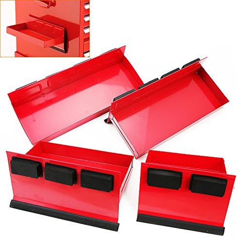 4pc Magnetic Toolbox Tray Set Tool Box Cabinet Side Shelf Storage Van Workshop