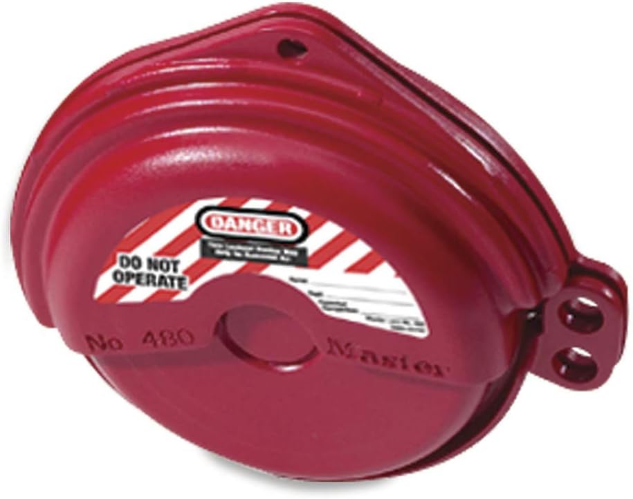 Master Lock 480 Rotating gate valve lockout, from 25 to 76 mm, Red, 3 inch