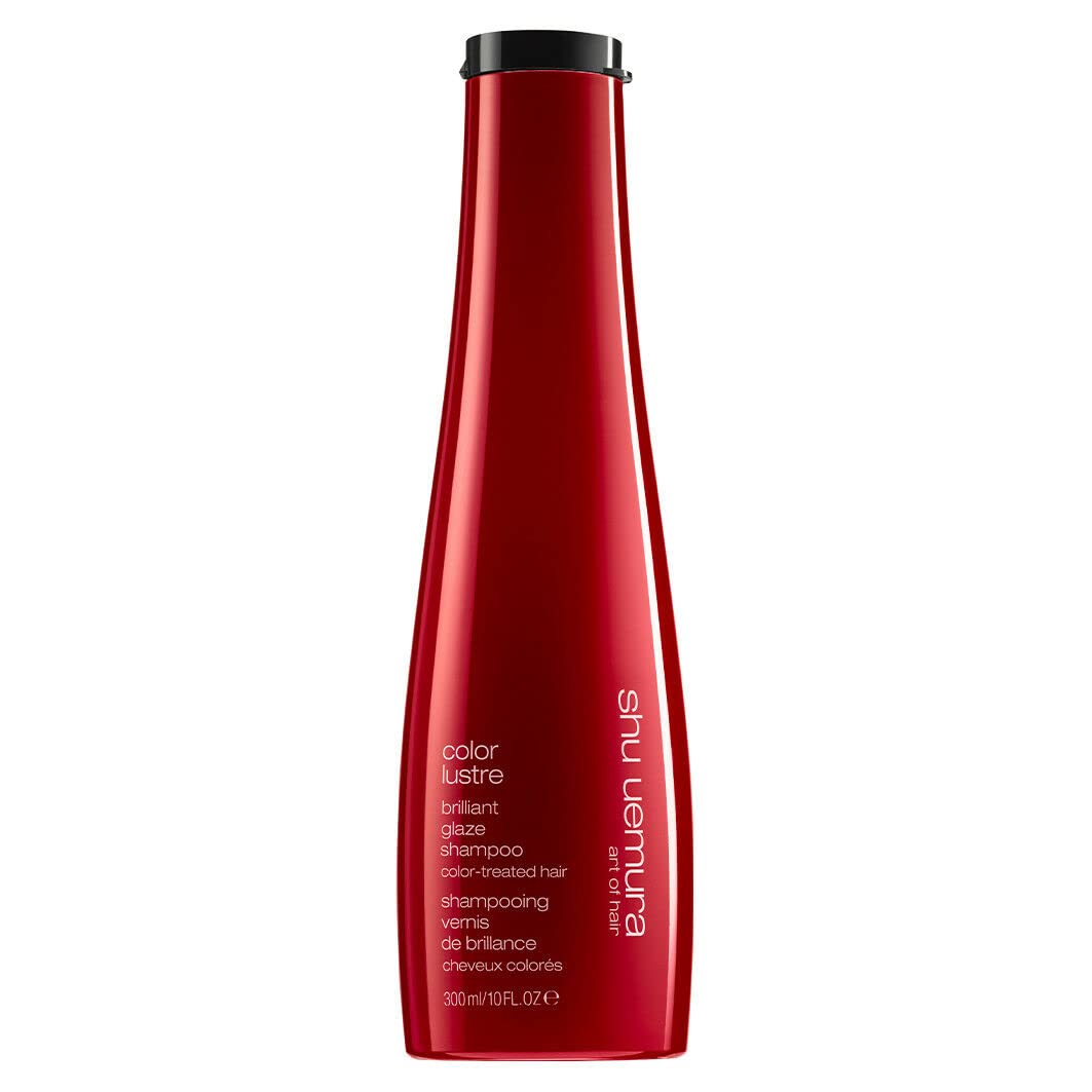 Shu Uemura, Brilliant Glaze Shampoo Color Lustre, Colour-Treated Hair, Enriched with Rose Oil and Goji Berry Extract, to Preserve Shine and Colour, 300 ml