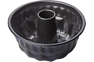 Steel Cake Pan Nonstick | Round Fluted Mold for Cakes, Chocoflan, and Gelatin, Durable Coating, Gift for Women Men, Bakers an