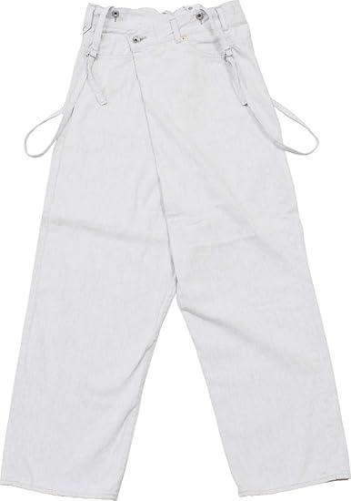 Amazon ジョンブル レディース サスペンダーホワイトデニムパンツ タイパンツ ワイドデニム ジーンズ Ap458 1 ジーンズ 通販
