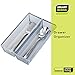 Smart Design Drawer Organizer - Set of 6 - Steel Metal Mesh - 9 x 3 Inch - Interlocking Arm Connection - Utensils, Flatware, Organization - Kitchen - Silver