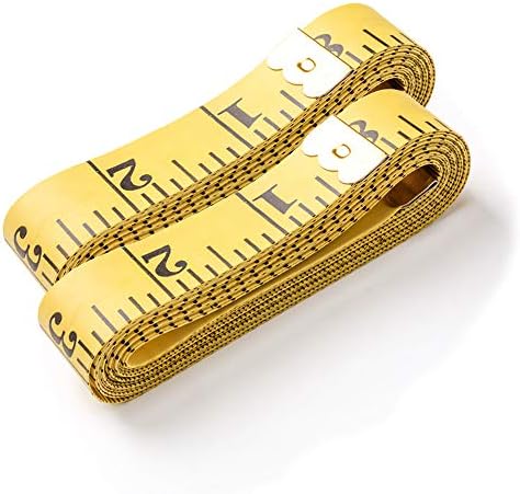 Feelcat テープメジャー 両面用 巻き尺300cm 1inch テーラーメジャー ボディ測定テープ ソーイングルーラー 2個入り 2個