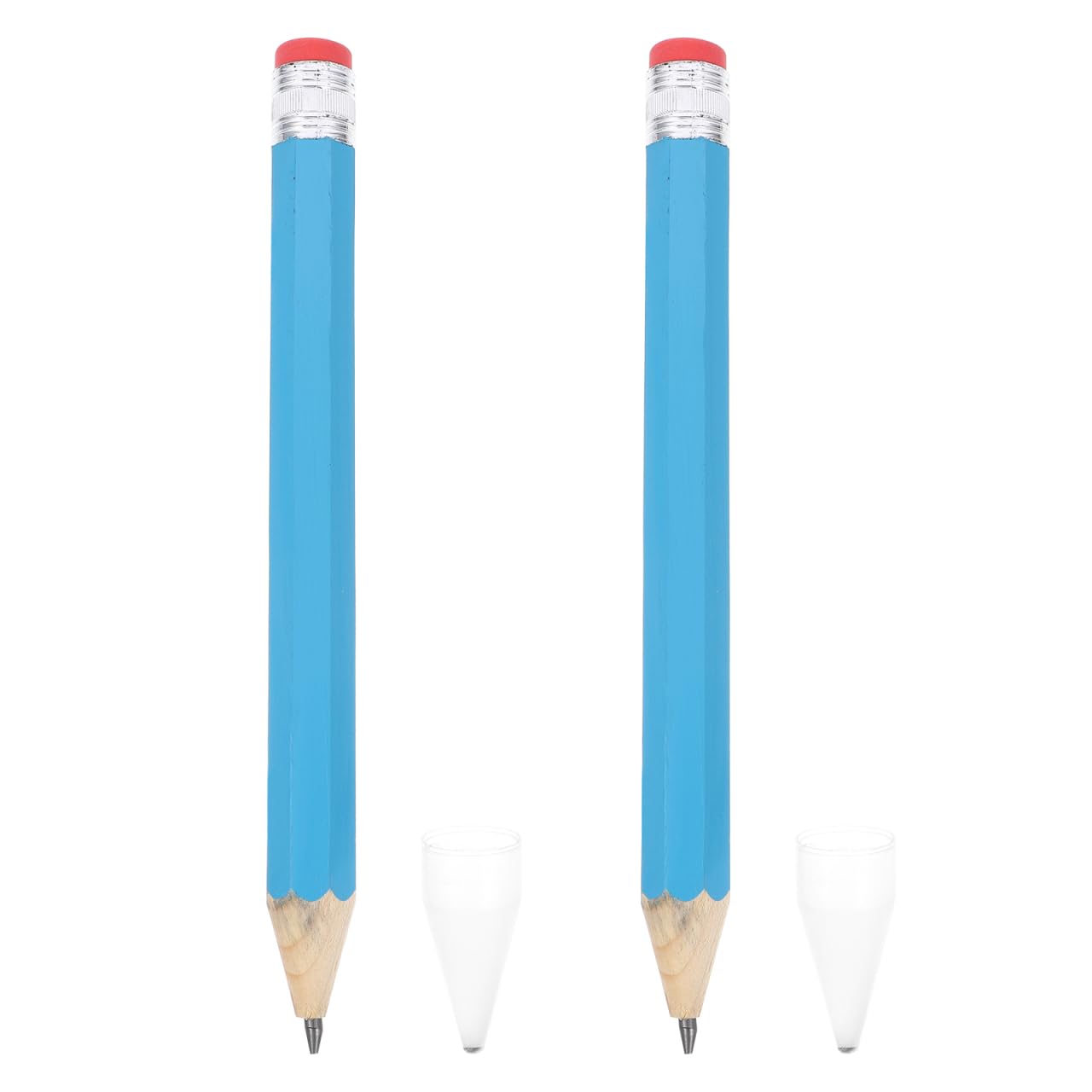 NUOBESTY 2pcs Big Wooden Pencils Large Chunky Pencils for Kids Children Students School Office Home Drawing Writing