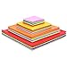 Blulu 4 Sizes Squares Tissue Paper Bulk Multicolor Craft Papers, 5 by 5 cm, 8 by 8 cm, 12 by 12 cm, 15 by 15 cm, 1600 Pieces