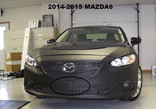 Lebra 2 Piece Front End Cover Black - Car Mask Bra - Fits 2014-2015 Mazda 6