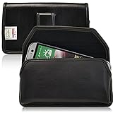 Turtleback HTC One M8 Genuine Leather Holster Case Pouch with Metal Belt Clip with Magnetic Closure - Made in USA