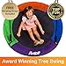 40 Inch 700lb Round Outdoor Tree Swing for Kids - Flying Saucer Swingset - Heavy Duty Disk Swings with Straps, Adjustable Ropes, Handles and Pillow - Large Circle Swing for Children