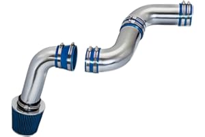 Rtunes Racing Cold Air Intake Kit + Filter Combo BLUE Compatible For 99-06 Chevrolet Silverado 1500 / GMC Sierra 1500 4.3L V6 / 07 Classic 4.3L