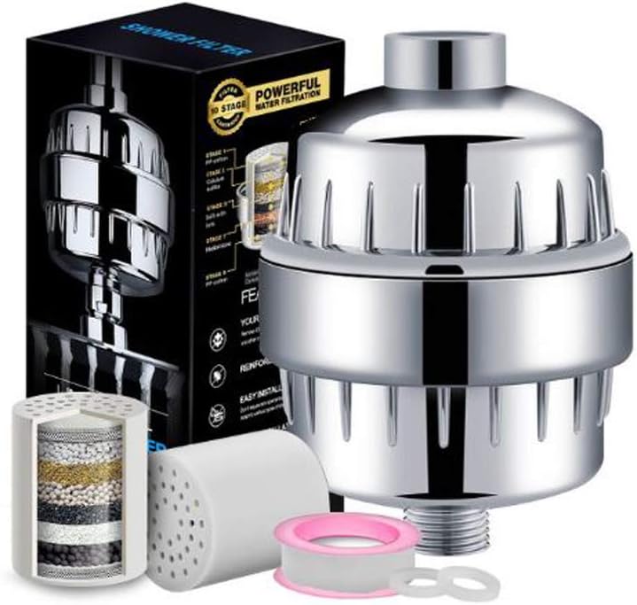 Shower Filter Chlorine And Hard Water, Healthier High Output Universal Water Purifier for Universal Shower Head Your Hair And Skin Consistent Water Flow Showerhead
