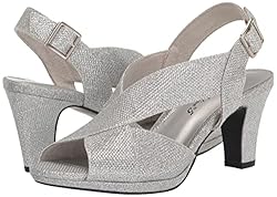 Easy Street Women's Christy Heeled Sandal, Silver