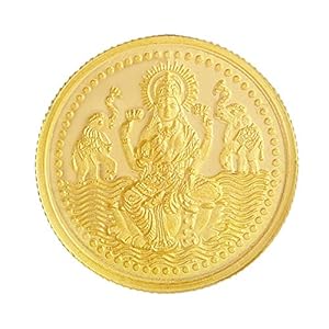 Malabar Gold & Diamonds 24k (999) Goddess Lakshmi 2 gm Yellow Gold Coin