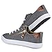 Twisted Women's KIX Canvas Sneakers with Decorative Zippers,Charcoal, Size 6