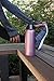 Aquatix (Rose Gold, 21 Ounce) Pure Stainless Steel Double Wall Vacuum Insulated Sports Water Bottle with Convenient Flip Top - Keeps Drinks Cold for 24 Hours, Hot for 6 Hours