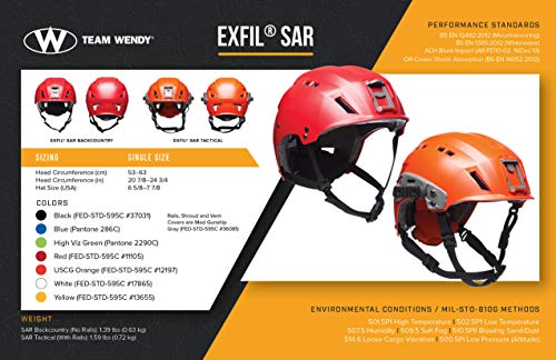Team Wendy EXFIL SAR Backcountry Helmet with Rails (Black)