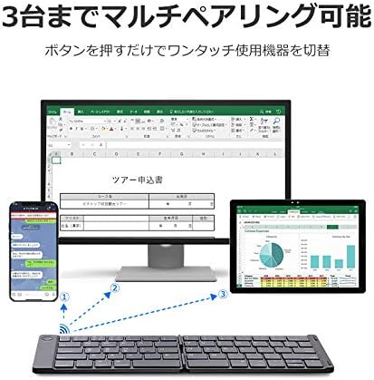 Amazon Co Jp Ewin 新型 Bluetoothキーボード 折りたたみ式 157g 超軽量 薄型 レザーカバー 財布型 ワイヤレス キーボード Usb 薄型 Ios Android Windows に対応 スマホ用 スタンド付 日本語説明書と18月保証付き 折りたたみ式 ブラック パソコン 周辺機器