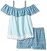 My Michelle Big Girls' Printed Two Piece Set with Tassel Fringe Top