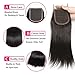 VRBest Brazilian Straight Hair Extensions 3 Bundles with Lace Closure 10A Virgin Human Hair Bundles 100% Unprocessed Hair Weaves Natural Color with 4x4 Free Closure（10 12 14 +10）