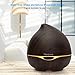 Horoma Essential Oil Diffuser Black, 300ml Ultrasonic Diffusers Cool Mist Humidifier, Aroma Diffuser with Adjustable Mist Mode, 7 LED Lights Changing for Home Office Baby