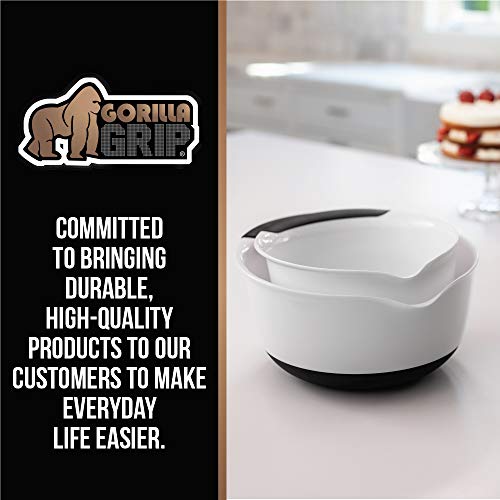 Gorilla Grip Original Mixing Bowls Set of 2, Slip Resistant Bottom