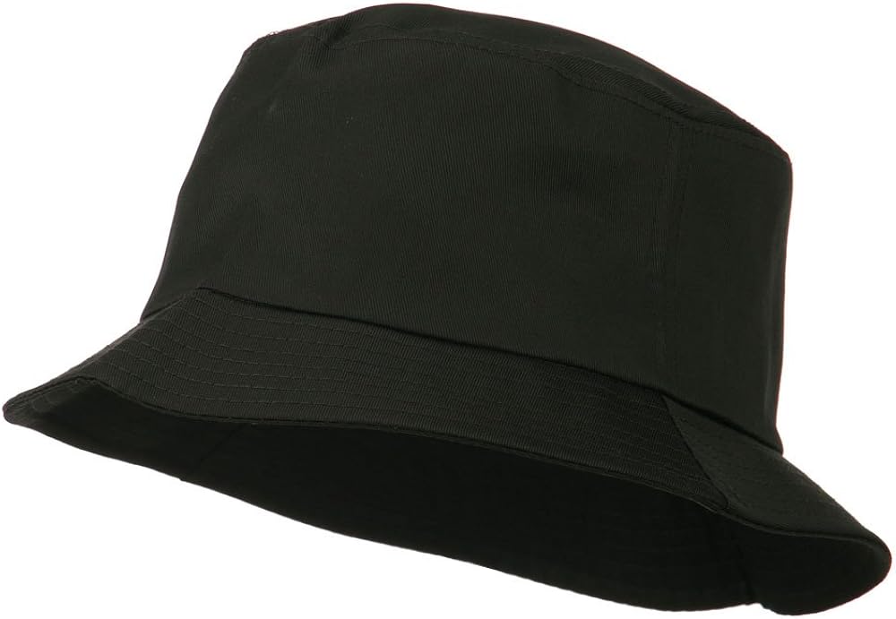 Plain Cotton Twill Bucket Hat Black L at Amazon Women’s Clothing store