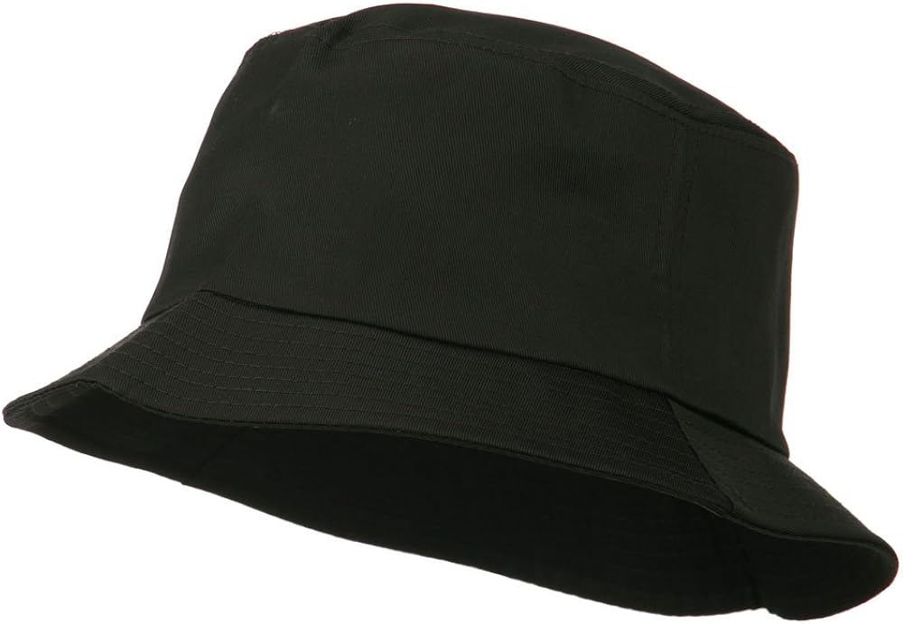 Plain Cotton Twill Bucket Hat - Black L at Amazon Women’s Clothing store