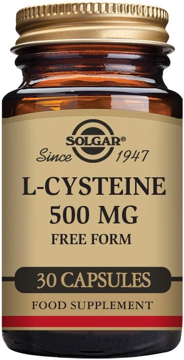 Solgar L-Cysteine 500 mg Capsules 30 Vegan Kosher Skin Hair Nails
