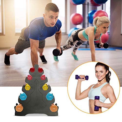 Sayhi Portable Home Dumbbell Holder Home Gym Exercise Weight Tower