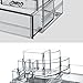 TWING Premium Acrylic Makeup Jewelry Organizer Clear 9.3x5.3x11.3 inches Cosmetic Storage Thick and Crystal Acrylic