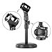 Mudder Adjustable Foldable Desk Microphone Stand with Mic Clip for Meetings, Lectures and Podcasts