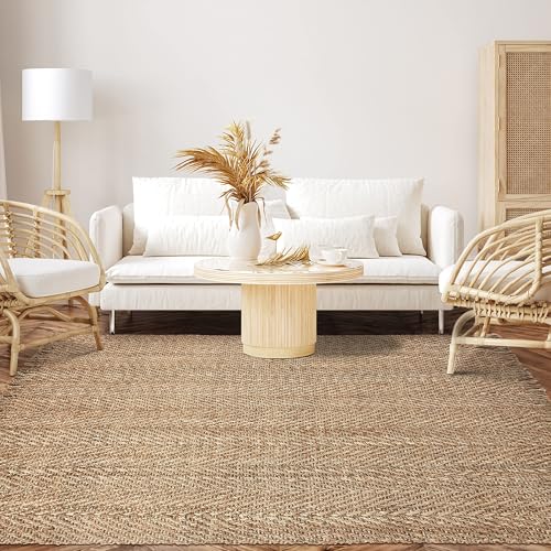 Superior Handmade Indoor Area Rug with Fringes, Reversible Floor Decor for Offi…