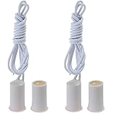 YXQ 2Sets NC Mount Wired Door Window Sensor Magnetic Reed Switch Recessed Alarm Security System Normally Close White