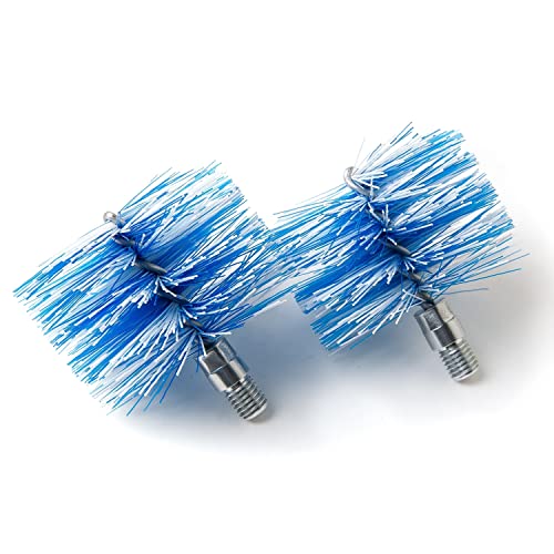 BARETTO | 2 brosses de ramonage pour poêles à granulés | Conduit de fumée Ø 100 mm | Raccord M12 | 2 pièces