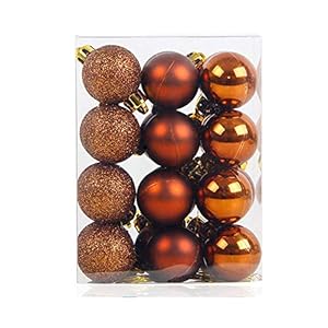 Kerstballen 24 stuks (Kleur: Brons, Grootte: 3cm)