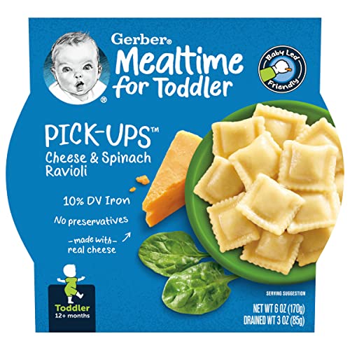 Gerber Graduates Pasta Pick-Ups Spinach and Cheese Ravioli, 6 Ounces