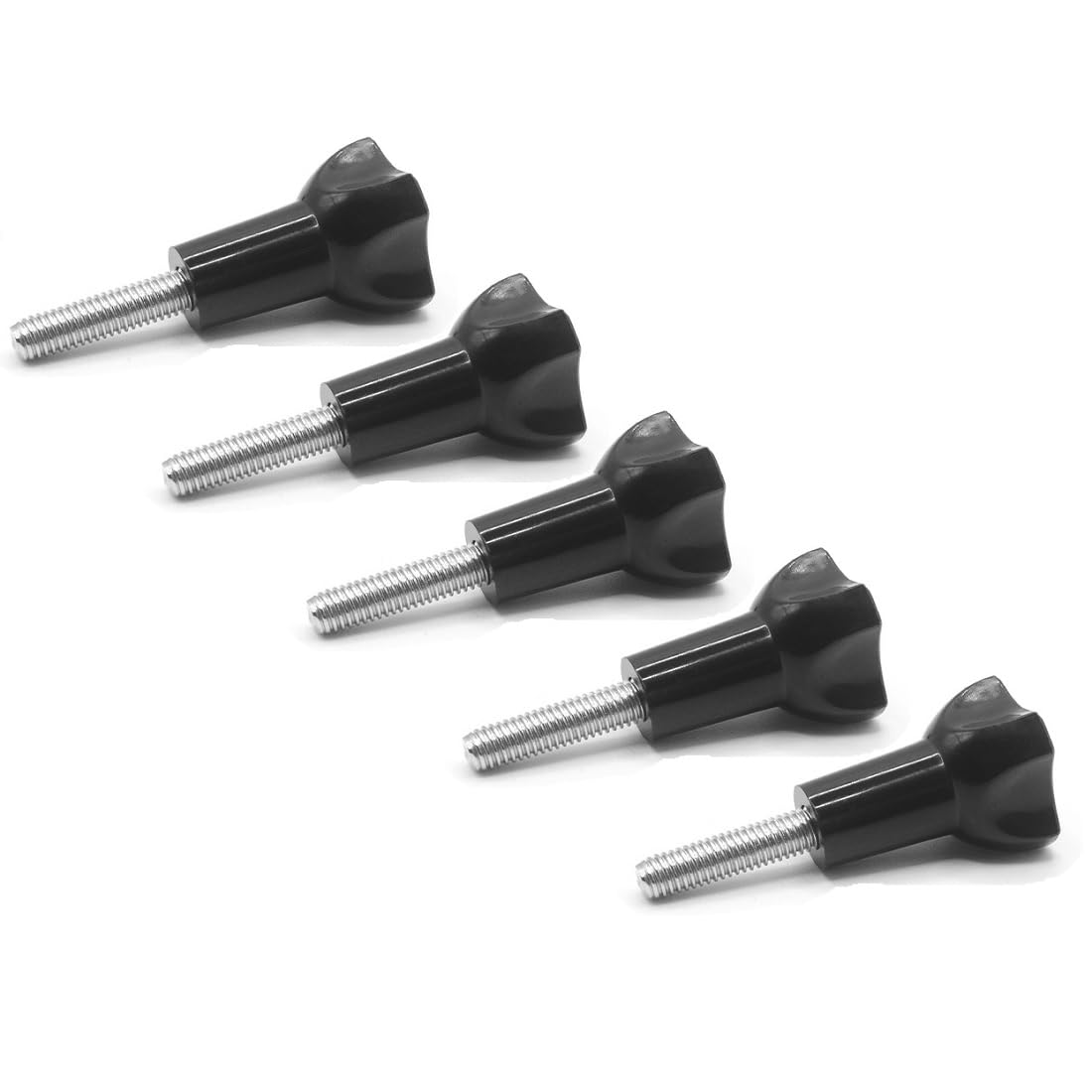 Dreneco 5pcs Short Thumb Screws Action Camera Mount Adapter Screw Plastic Handle Tightening Screws (Type B)