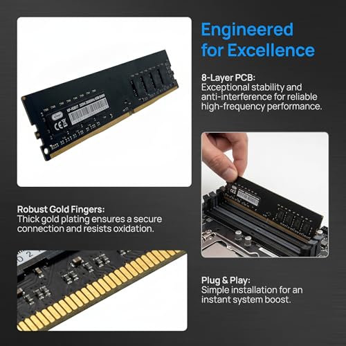 Memória RAM 8GB DDR4 2666MHz Knup KP-HD817 DIMM 288 Pinos 1.2V - Alta Performance para PC Desktop Gamer e Escritório
