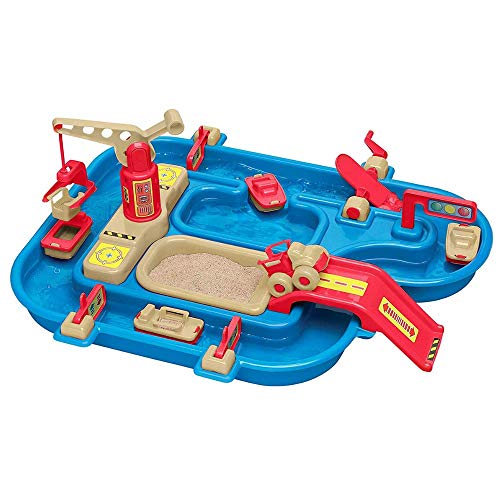 BS Water Play Set for Kids Outside Sand Table Flatbed Truck Boat Wave Maker Bridges Gates Indoor Garden Beach Camping Toy Activity Children Fun Bright Colors & eBook by BADA Shop