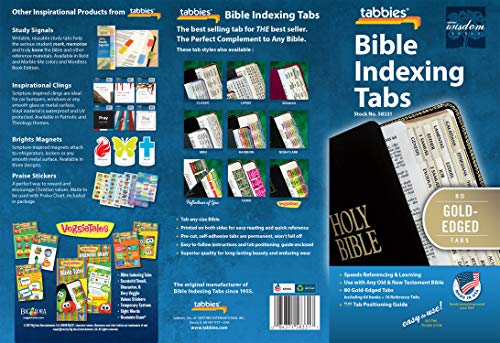 Tabbies Gold-Edged Bible Indexing Tabs, Old & New Testament, 80 Tabs Including 64 Books & 16 Reference Tabs (58331) - Thumbnail 3