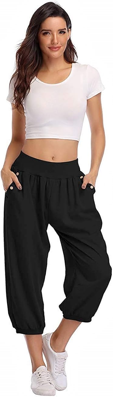 loose yoga capris