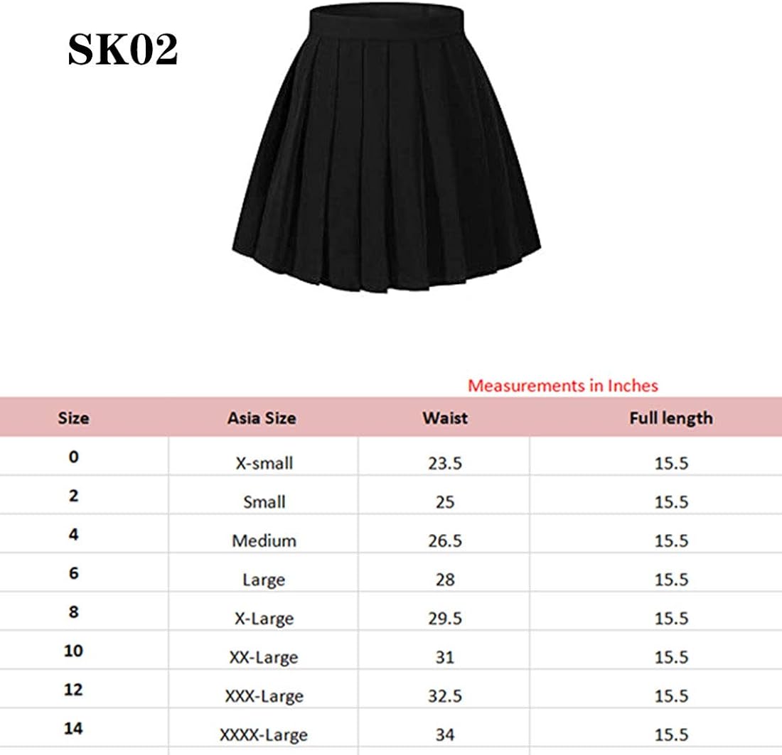 Beautifulfashionlife Women's Japan high Waisted Pleated Cosplay Costumes Skirts: Clothing