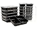 3 Compartment Bento Lunch Boxes with Lids - Stackable, Reusable, Microwave, Dishwasher & Freezer Safe - BPA-Free Food Storage and Portion Control