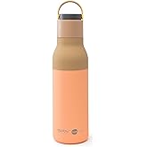 Metro Water Bottle, Double Lined Insulated Water Bottle with Pop-Up Straw and Handle, Keeps Drinks Cold for 24hrs Sleek Durable Design for Stylish Hydration 22oz/650ml, BPA Free