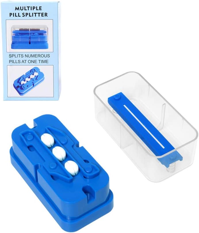 Diamerd Multiple Pill Cutter Crusher Splitter for Small or Large Big Pills 1/4 Round or Oblong Pills: Health & Personal Care