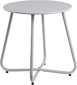HollyHOME Outdoor Round Side Table Grey Weather Resistant 23Kg Capacity view 8