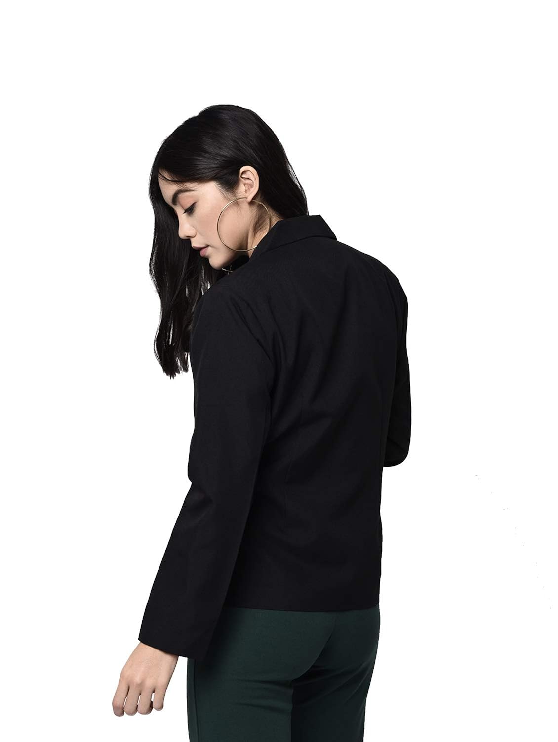 stanvee women black cotton blazer