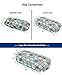 JAVOedge Elephant Print Fabric Covered Clam Shell Style Eyeglass Case, Microfiber Glasses Cleaning Cloth, Blue