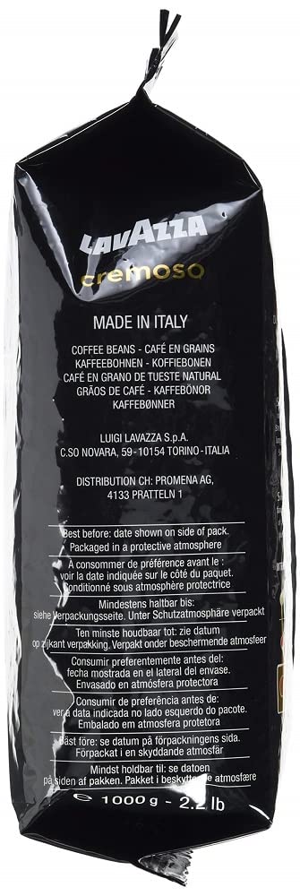 Lavazza, Espresso Italiano Cremoso, Arabica und Robusta Kaffeebohnen, mit Aromanoten von Gewürzen und Kakao, Intensität 8/10, Mittlere Röstung, 1 Packung mit 1 Kg (Packung mit 3) 4