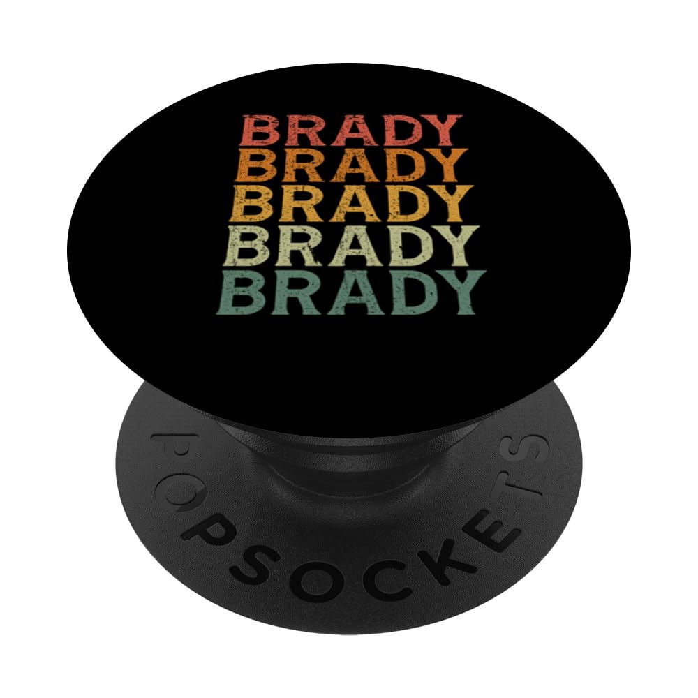 Retro Custom First Name Brady PopSockets Swappable PopGrip